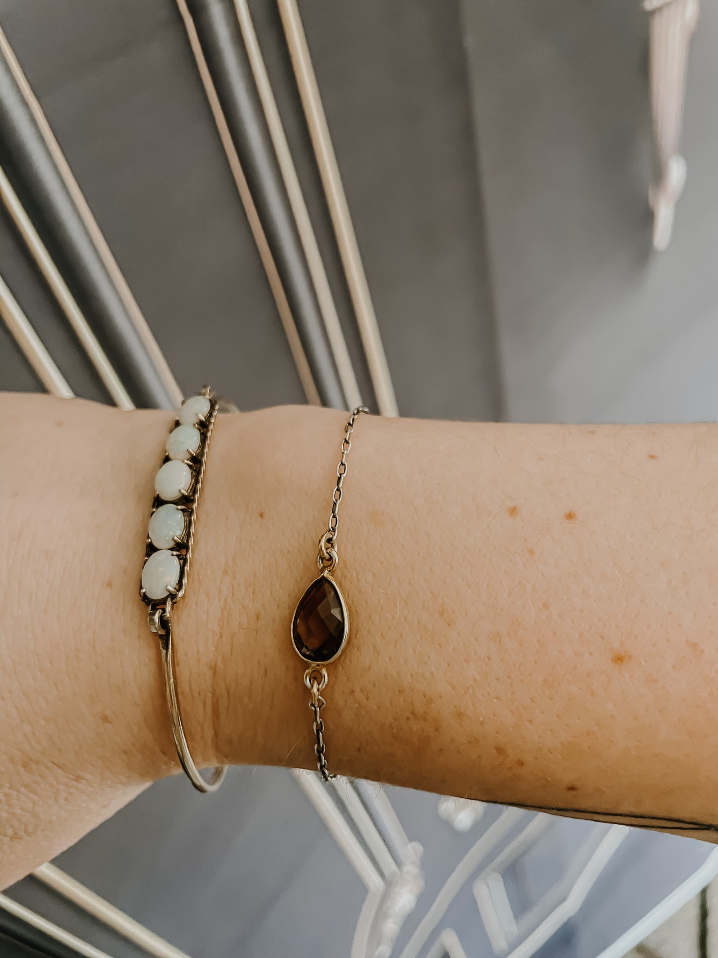 Smoky Quartz Minimalist Bracelet