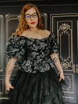 Puff Sleeve Jacquard Top
