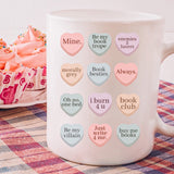 Bookish Candy Hearts Mug
