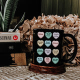 Bookish Candy Hearts Mug